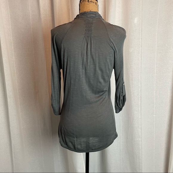 Anthropologie Tiny Lucinda Embroidered Top Grey Aztec Southwest Sz S - Picture 4 of 10